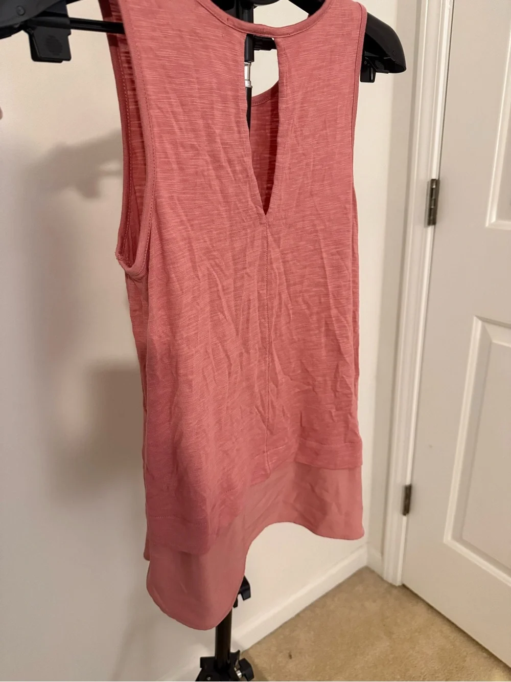 J. Crew Women's Sleeveless Layered Tank Top - Dusty Rose